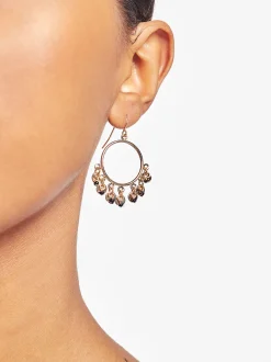 PARFOIS Pendientes Dorados Con Cristales Negro Store