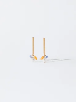 PARFOIS Pendientes Dorados Con Perlas Multicor Cheap
