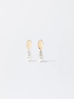 PARFOIS Pendientes s Con Perla Dorado New