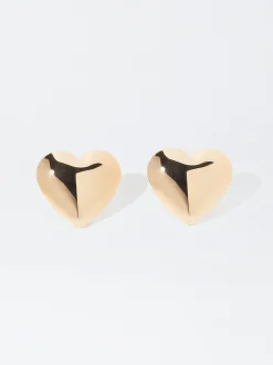 PARFOIS Pendientes s Coraz&oacute;n Dorado Outlet