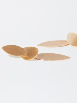 PARFOIS Pendientes s Efecto Mate Dorado Clearance