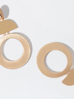PARFOIS Pendientes s Geom&eacute;tricos Dorado Shop