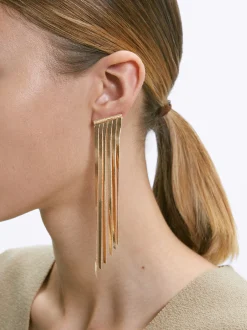 PARFOIS Pendientes s Largos Dorado Best Sale