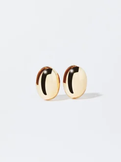 PARFOIS Pendientes s Ovalados Dorado Best Sale