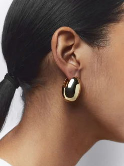 PARFOIS Pendientes s Ovalados Dorado Best Sale