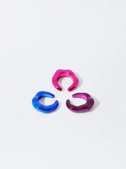 PARFOIS Pendientes Ear Cuff Metalizados Multicor Sale