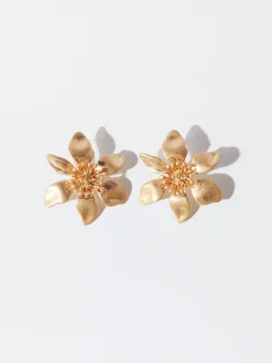 PARFOIS Pendientes En Forma De Flor s Dorado Best Sale