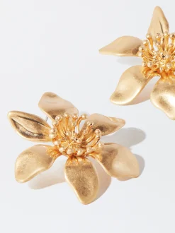 PARFOIS Pendientes En Forma De Flor s Dorado Best Sale