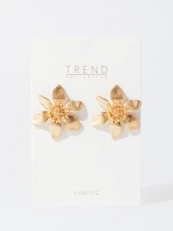 PARFOIS Pendientes En Forma De Flor s Dorado Best Sale