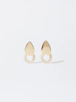 PARFOIS Pendientes Esmaltados Beige Best