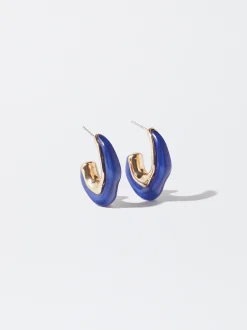PARFOIS Pendientes Esmaltados Azul Best Sale
