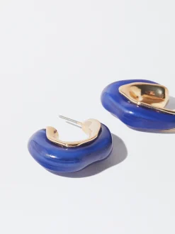 PARFOIS Pendientes Esmaltados Azul Best Sale