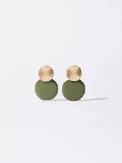 PARFOIS Pendientes Esmaltados Verde Outlet