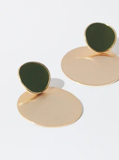 PARFOIS Pendientes Esmaltados Verde Online