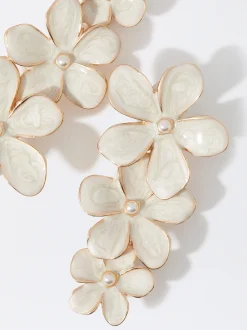 PARFOIS Pendientes Esmaltados Beige Flash Sale