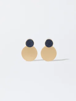 PARFOIS Pendientes Esmaltados Azul Flash Sale