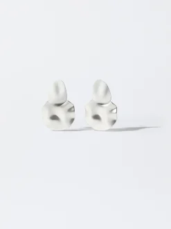 PARFOIS Pendientes Esmaltados Blanco Outlet