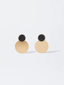 PARFOIS Pendientes Esmaltados Negro Flash Sale