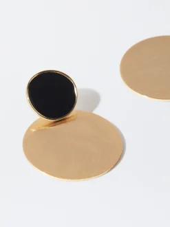 PARFOIS Pendientes Esmaltados Negro Flash Sale