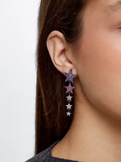PARFOIS Pendientes Estrellas Y Circonitas Multicor Cheap