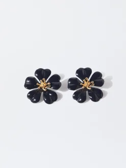 PARFOIS Pendientes Flor Azul Sale