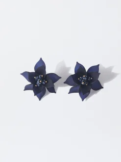 PARFOIS Pendientes Flor Azul Discount