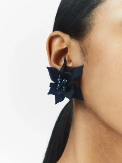 PARFOIS Pendientes Flor Azul Discount
