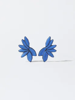 PARFOIS Pendientes Flor Con Resina Multicor Store