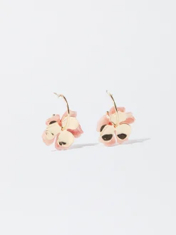 PARFOIS Pendientes Flor Con Resina Multicor Discount