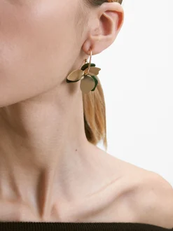 PARFOIS Pendientes Flor Con Resina Azul Discount