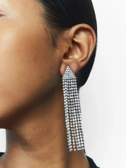 PARFOIS Pendientes Largos Con Cristales Multicor Shop