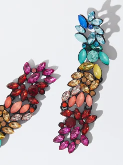 PARFOIS Pendientes Largos Flores Multicolor Multicor Sale