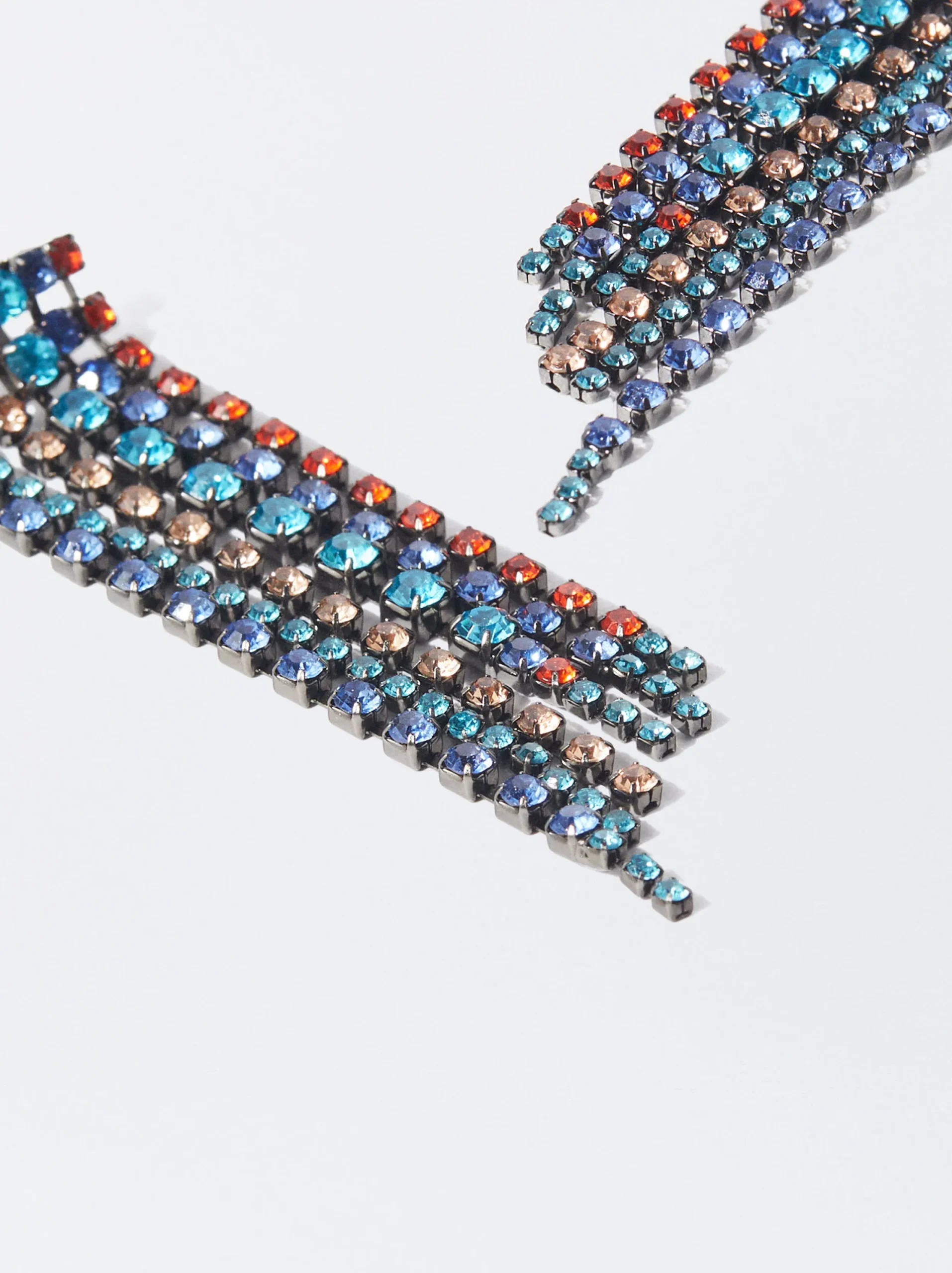 PARFOIS Pendientes Largos Strass Multicolor Multicor Outlet