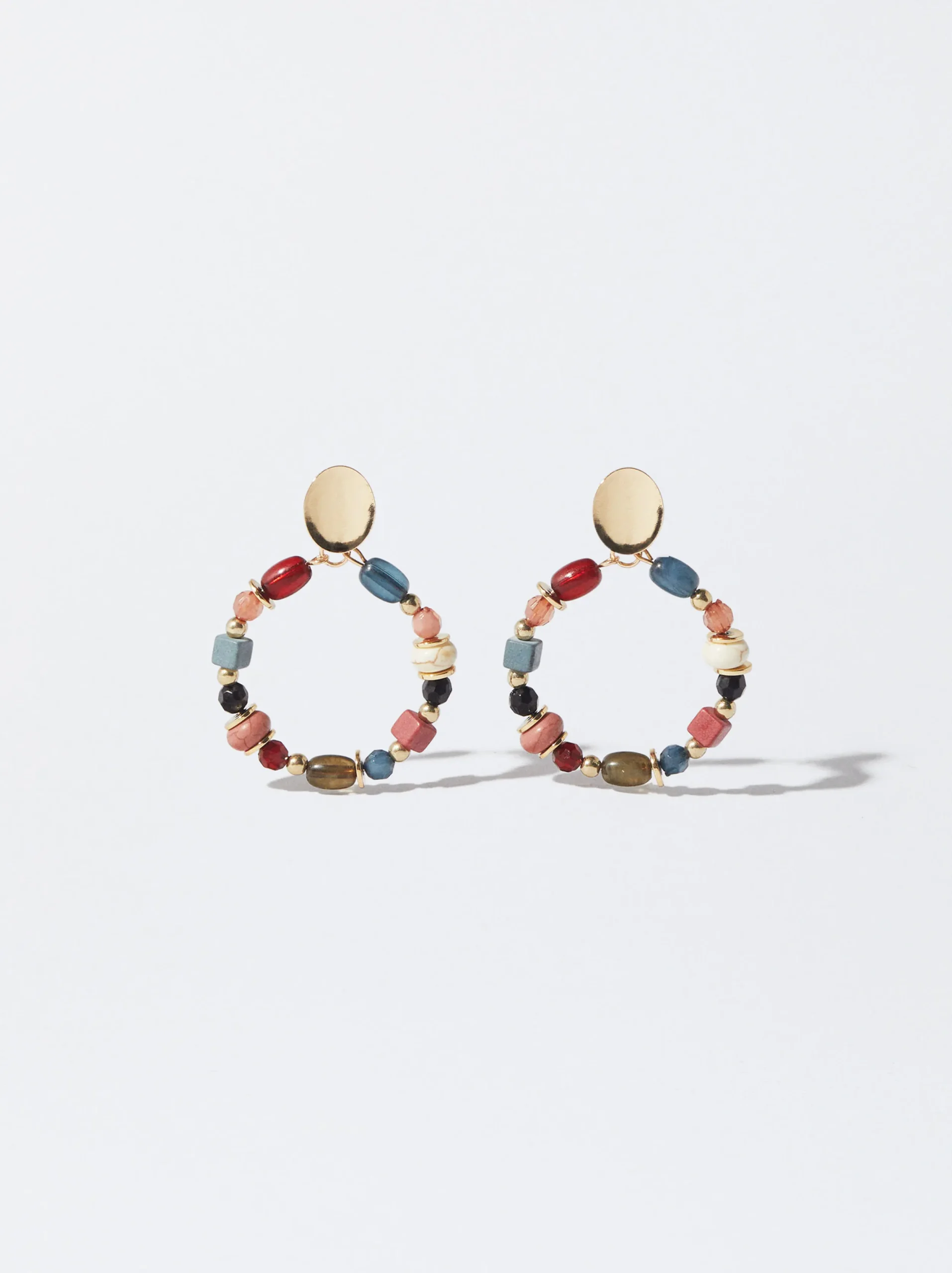 PARFOIS Pendientes Multicolor Con Piedra Multicor New