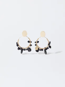PARFOIS Pendientes Multicolor Con Piedra Negro Shop