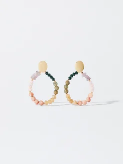 PARFOIS Pendientes Multicolor Con Piedra Multicor Cheap