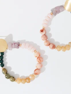 PARFOIS Pendientes Multicolor Con Piedra Multicor Cheap
