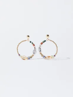 PARFOIS Pendientes Multicolor Con Piedra Multicor Cheap