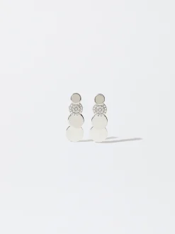 PARFOIS Pendientes s Con Circonitas Plateado Fashion