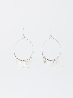 PARFOIS Pendientes s Con Medallas Plateado Clearance