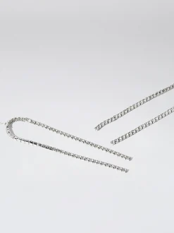 PARFOIS Pendientes s Con Cristales Plateado New