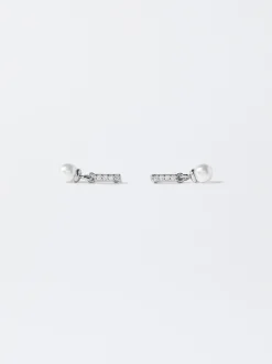 PARFOIS Pendientes s Perlas Plateado Fashion