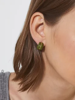 PARFOIS Pendientes Resina Verde Best Sale