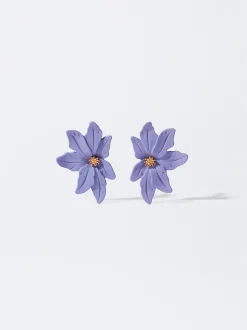 PARFOIS Pendientes Resina Violeta Discount