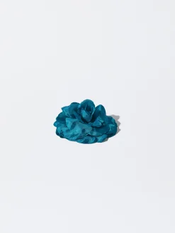 PARFOIS Pinza / Broche Con Flor Azul Fashion