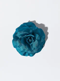 PARFOIS Pinza / Broche Con Flor Azul Fashion