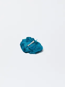 PARFOIS Pinza / Broche Con Flor Azul Fashion