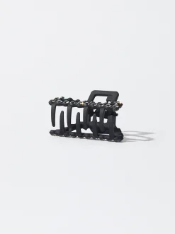 PARFOIS Pinza De Pelo Con Cristales Negro Flash Sale