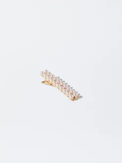 PARFOIS Pinza De Pelo Con Perlas Blanco Outlet