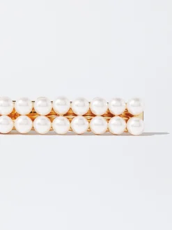 PARFOIS Pinza De Pelo Con Perlas Blanco Outlet